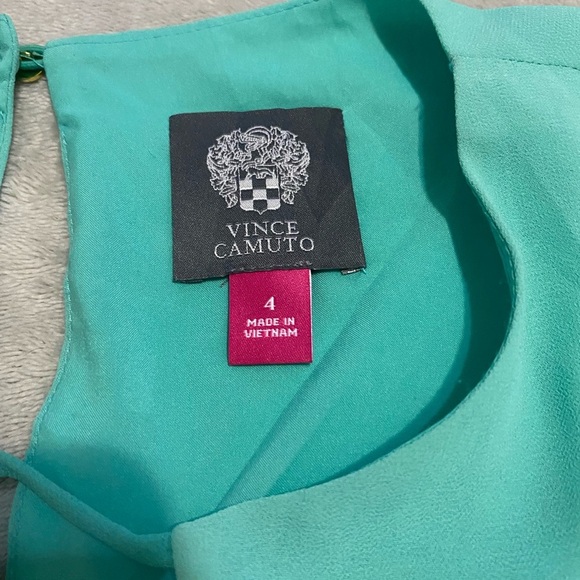 Vince Camuto Blue Sheath Dress with Bell Sleeves Wedding Guest - Picture 10 of 13